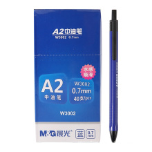 M&g Super Smooth Ballpoint Easy To Write Pens 0.7mm Andstal Blue Ball Pens Lot Fillout For Examination Pen